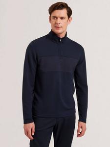 Джемпер Simonea Regular Fit с контрастными вставками и полузастежкой Ted Baker