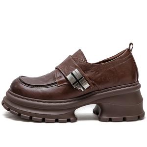 MATA Лоферы женские коричневые/черные