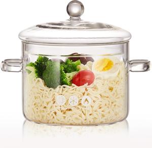 Кастрюля стеклянная MJZQCD с крышками, 1900 мл