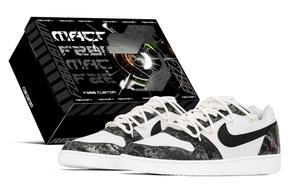 Nike Износостойкие дышащие низкие кроссовки для скейтбординга EBERNON, мужские, черно-белые