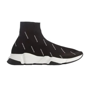 Кроссовки Balenciaga Speed Trainer Mid 'Logo Print', черный