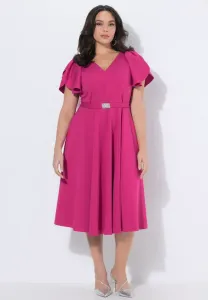 Платье с рукавами-крылышками для повседневной носки Ulla Popken, Magenta