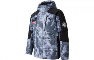 ANTA Куртка пуховая мужская с принтом, Snowflake White/All over Print