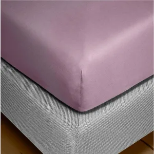 Простыня на резинке фланелевая, хлопок, теплая, , 90x200 100x200, сиреневая, 64 Bierbaum