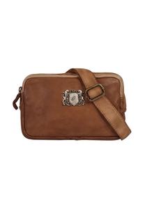 Сумка через плечо, натуральная кожа, производство Италия Samantha Look, цвет Cognac