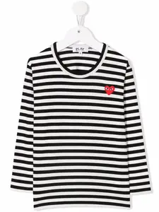 Футболка с нашивкой Comme Des Garçons Play Kids, черный