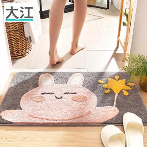 Dajiang Ковер 50х80 см для ванной комнаты, впитывающий, с рисунком Flocked Star Rabbit, Super Absorbent