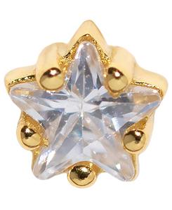 Самые крошечные и яркие хрустальные серьги-пирсинг в виде звездочек Girls Crew, Gold