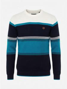 KOROSHI Футболка с круглым вырезом из хлопковых полосок зеленого цвета