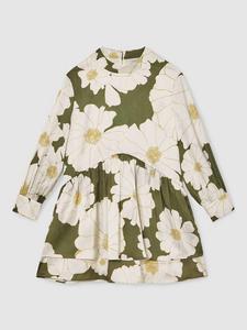 Детское платье с ромашковым цветочным принтом Reiss, Green