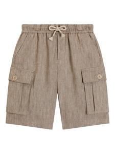 Dolce & Gabbana Kids шорты с вышитым логотипом, нейтральный