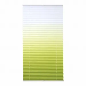 Плиссе Градиент цвета защита от света без сверления, натягивается Liedeco, зеленый