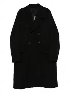 Двубортное пальто Rick Owens, черный