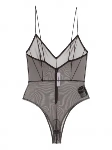 Боди на молнии с V-образным вырезом Alex Perry, коричневый