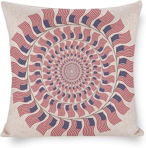 MaSiledy Декоративная наволочка патриотичная с флагом США Pattern-4