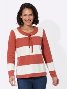 Толстовка в полоску цвета терра-экрю WITT WEIDEN