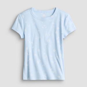 Футболка с коротким рукавом и круглым вырезом для девочек 6-20 лет, размеры regular и plus So, Blue Bursts