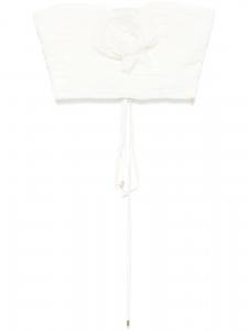 Топ с цветочной аппликацией NISSA, белый