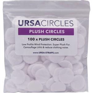 Remote Audio URSA Plush Circles (100-Pack, White) URS PC100WHT