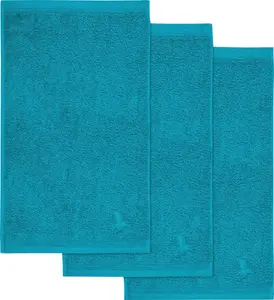 Полотенца для гостей Möve "Superwuschel", (3 шт.), ярких цветов 30х50 см (3 шт.), цвет lagoon