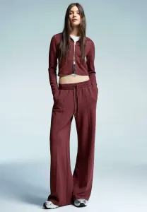 Широкие спортивные штаны Bershka, Dark Red