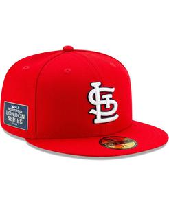 Мужская красная приталенная кепка St. Louis Cardinals On-Field World Tour London Series 2023 59FIFTY New Era