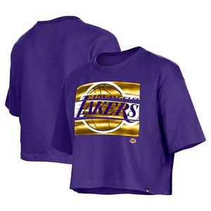 Женская фиолетовая футболка oversize los angeles lakers New Era