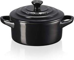 Мини-кастрюля Le Creusetиз керамики, 250 мл, 10 x 5 см, матовый черный