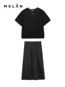 Костюм женский MSlan вязаный, черный