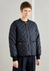 Стеганая куртка, без воротника, с накладными карманами, легкая куртка. Marc O'Polo, Deep Night Blue