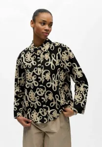 Блузка на пуговицах besticktes Object, Black