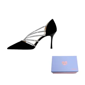 Xingdiman Тонкие каблуки на шпильке женские черные высота 9 см, цвет Black 9cm