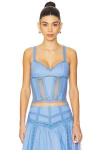 Топ Poppy Charo Ruiz Ibiza, blue washed