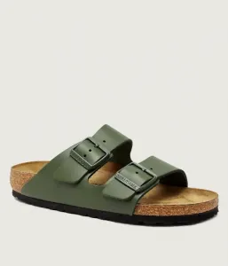 Кожаные тапочки Arizona NL narrow fit Birkenstock, зеленый