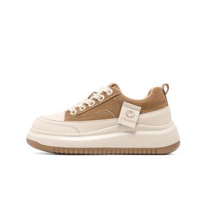 C°BANNER Женские низкие скейтерские кроссовки коричневые (с флисовой подкладкой), цвет Brown (Fleece-Lined)