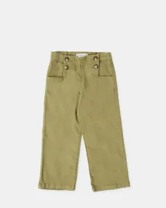 Брюки для малыша из саржи с эластаном Tutto Piccolo, хаки