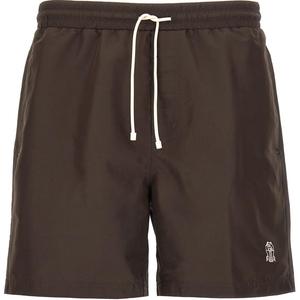 Плавки с логотипом Brunello Cucinelli, коричневый