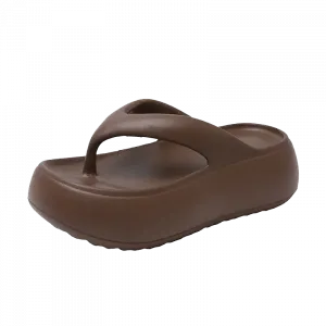 EGCHI Женские шлепанцы коричневые, цвет Brown