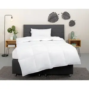 Мой домашний пуховый комплект одеяло + подушка Cyra Set, одеяло 135x200 и 155x220 см с подушкой 80x80 см, комплект, где особенно обращают внимание на естественные условия содержания животных My Home, белый