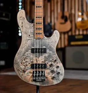 Электрический бас-гитар Cort GB-MODERN 4-струнный OPCG с футляром, открытые поры, черный / угольно-серый