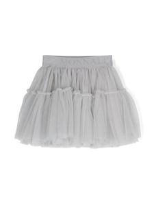 Monnalisa пышная юбка из тюля с жаккардовым логотипом, серый