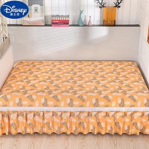 Disney Комплект постельного белья из хлопка, 4 предмета, татами, размер 3.0x2.0 м, простыня с юбкой 3.4x2.3 м, цвет ярко-оранжевый, осенний лист