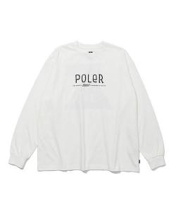Футболка с длинным рукавом PoleR/Polar Furry Font Relax Fit (мужская) Select Brands, цвет White