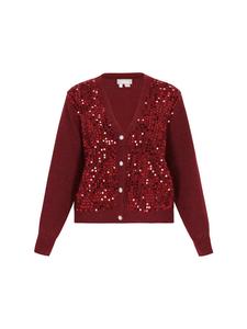 Женский кардиган бордового цвета Usha