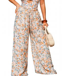 Женские брюки с цветочным принтом "Персиковый сезон" Cupshe, No Color