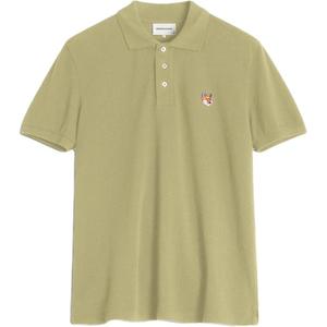 Футболка-поло с коротким рукавом и нашивкой Fox Head от Maison Kitsuné Maison Kitsune, зеленый