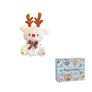 Очаровательная рождественская оленья кукла успокаивающая игрушка плюшевая кукла высота 30см Fat Fat Dragon