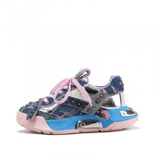 Кроссовки женские толстые низкие Bellalily, золотой