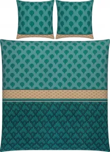 Постельное белье петроль 1x 200x220 см + 2x 80x80 см Erwin Müller
