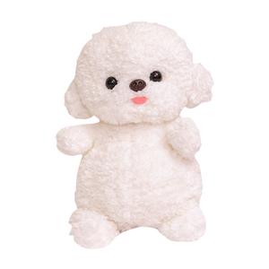 Плюшевая игрушка в виде игривого мопса с высунутым языком, очаровательная кукла-щенок высотой 20см/32см MLING, белый